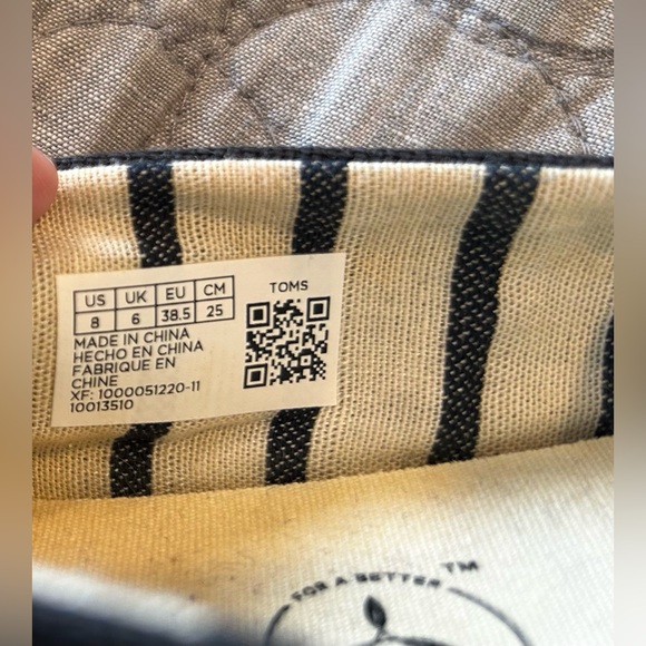 Tom’s Alpargata Cupsole Black Canvas Slip-on Size 8M New, No tags or box. - Picture 4 of 9